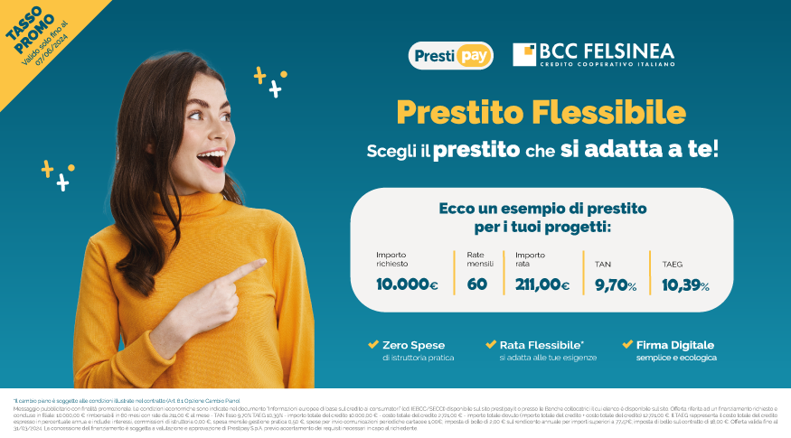 News 875X485 Promo Tasso 9.55% BCC FELSINEA